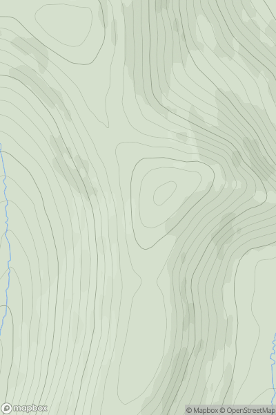 Thumbnail image for Creag Bhreac [Pitlochry to Braemar & Blairgowrie] [NO070742] showing contour plot for surrounding peak